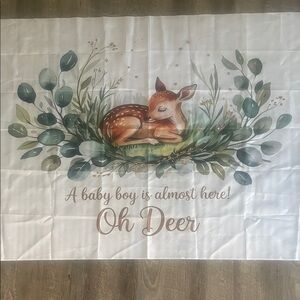 Oh Deer Baby Shower Backdrop